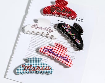 Spinka do włosów z imieniem: Spersonalizowana ozdoba do włosów, prezent na rocznicę, prezent dla druhny, wieczór panieński