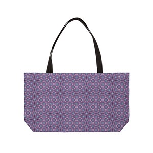 Chic Patterned Weekender Tote Bag, Travel Bag, Beach Tote, Gym Bag, Everyday Bag, Stylish Carryall