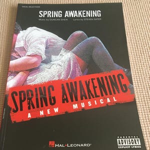 Spring Awakening a new musical vocal songbook piano vocal guitar Hal Leonard