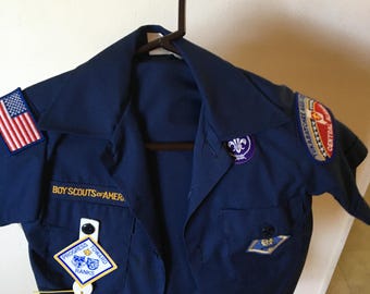 Camisa de uniforme de Boy Scouts Cub Scouts, Tukabatchee, Alabama, talla juvenil pequeña (6-8 años).