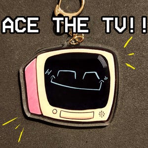 ACE THE TV - 2,5-Zoll-doppelseitiger Acryl-Schlüsselanhänger