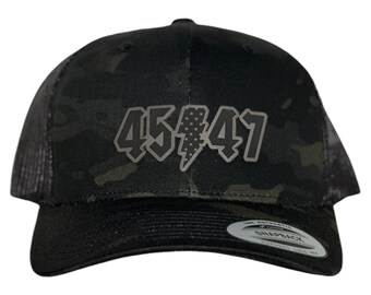 Trump 45 47 Hat (AC/DC) Style