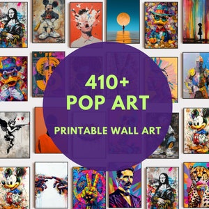 MEGA BUNDLE von 410 Pop Art Postern - Urbane Wandkunst für Zuhause von Andy Warhol Banksy Digital Download