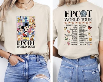 Epcot World Tour Shirt, Mickey and Friends, Disney Family Vacation
