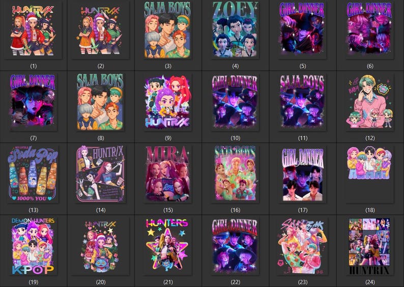 Sudadera con capucha personalizada de KPop Demon: Sudadera estampada de Huntrix imagen 3