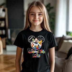 Disney Trip 2025 Kids Shirt, Custom Family Vacation 2025 T-Shirt, Disneyland Characters Youth Shirt, Personalized Disneyland Trip Tee