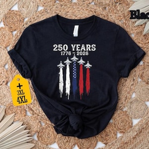 USA 250th Anniversary Jet Fighter Shirt, Patriotic 1776-2026 Tee