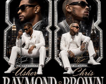 Raymond and Brown Tour 2026, R&B Tour PNG, Usher and Chris Brown Digital Print, RB Shirt Graphic, Sublimation Design, Digital Download