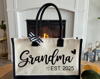 Personalized Grandma Est. 2025 Tote Bag, Mother's Day Gift