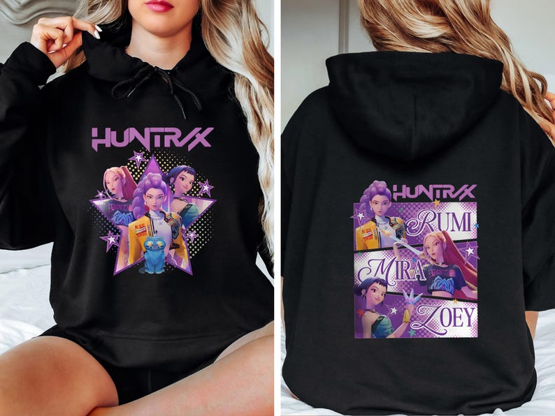 KPop Demon Hunters Sweatshirt: Demon Hunters Huntrix Hoodie  – Unisex Printed Sweatshirt for Men & Women Mira Rumi