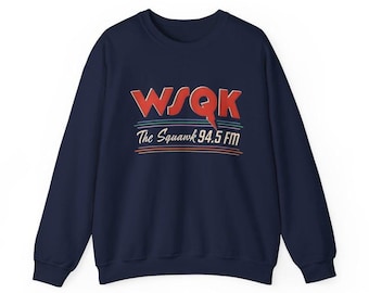 WSQK The Squawk Crewneck Sweatshirt: Wsqk The Squawk 94.5 Shirt, Wsqk The Squawk 94.5 Fm Radio Sweatshirt, Wsqk Merch, Wsqk Hoodie