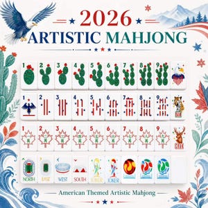 Spersonalizowana, gorąco sprzedająca się gra w szachy Mahjong z motywem Pucharu USA, Kanady i Meksyku z 2026 r., 160 RMB, czterowarstwowa, akrylowa