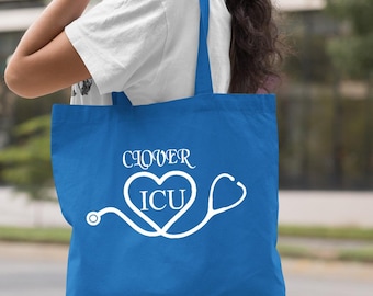 Personalized ICU Nurse Tote Bag, Medical Gift