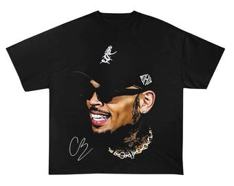 Camiseta estampada de Chris Brown – Ropa urbana unisex Comfort Colors, ropa para fans del R&B