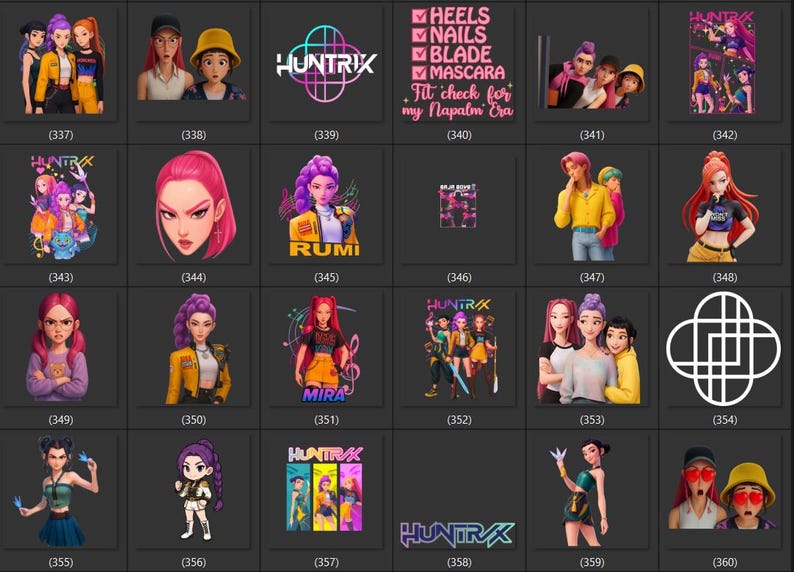 Sudadera con capucha personalizada de KPop Demon: Sudadera estampada de Huntrix imagen 16