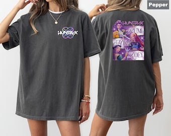 Custom KPop Demon Comfort Colors Tshirt: Huntrix Printed Tee