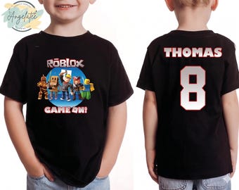 Custom Roblx Birthday Boy Shirt: Roblx Character Shirt, 4th 5th 6th Roblx Kids Birthday Shirt, Roblx Gamer Shirt, Play Game T-Shirt