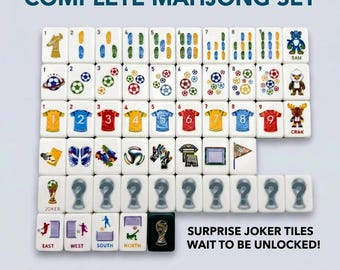Moderne Luxus American Acryl 3-Schicht Mahjong Tile Racks Fußball-Thema Sonntag Stil