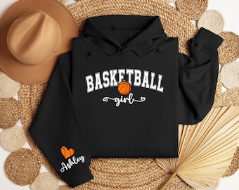 Basketball Girl Hoodie: Custom Name Sweatshirt