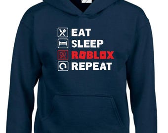 Eat Sleep Roblox Repeat Hoodie - Unisex Kids & Adults Gamer Hoodie