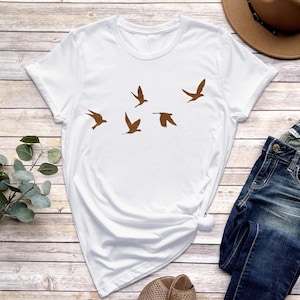 Birds Shirt, Free Bird Shirt, Bird Tshirt, Gift For Bird Lover, Bird Lover Shirt, Bird Lover Gift, Nature Lover Shirt,Modern Bird Design