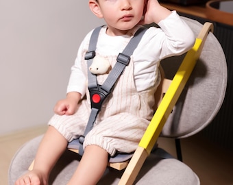 Los Bella Foldable Wooden Highchair: Portable Baby Feeding Chair