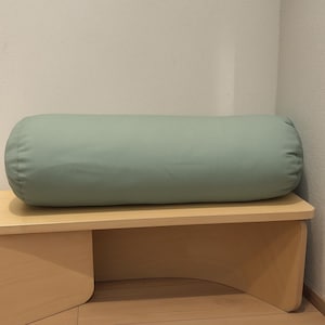 Round Cotton Filled Yoga Bolster, best for Back Support & Chest-Opening in Restorative Pose, Yoga bolster