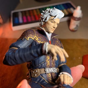 Baldur&#39;s gate Astarion hand painted figure miniature statuette BG3 width: 8&quot;, 20 cm