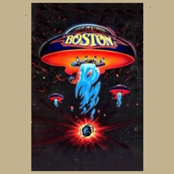 Boston Poster Boston Rock Band Poster Boston Music Band Wall Etsy