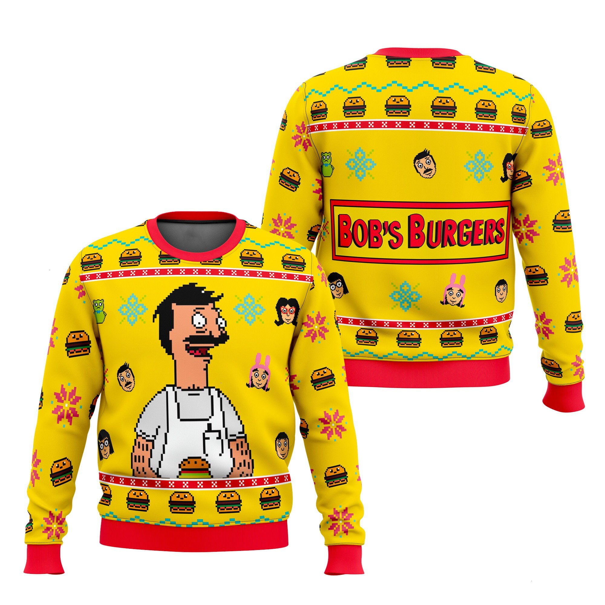 Bobs Burgers Characters Merry Christmas Sweater