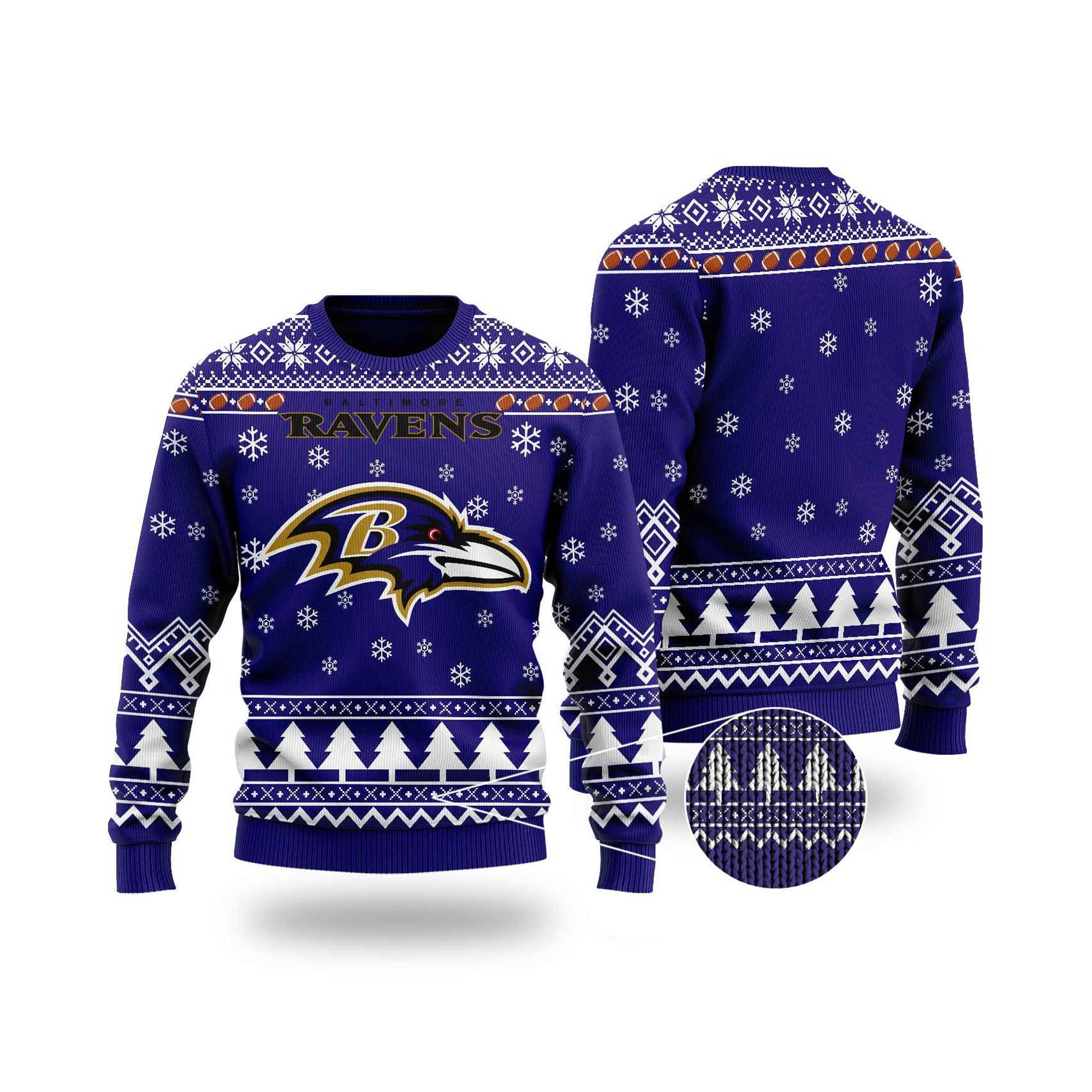Discover Baltimore Ravens Ugly Christmas Sweater