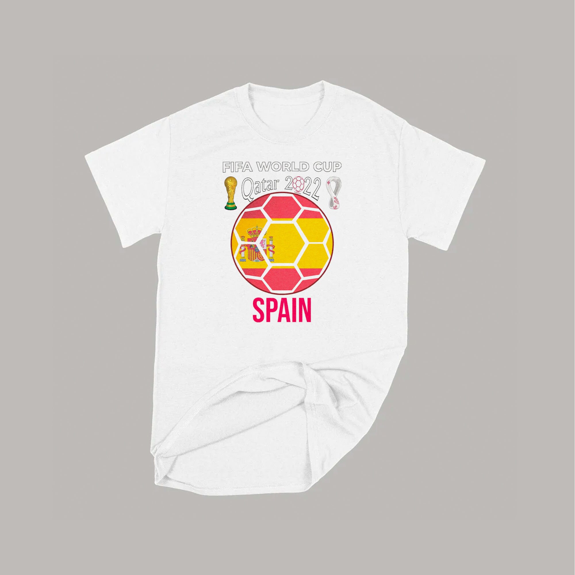 Discover Camiseta España Qatar de La Copa Mundial de La FIFA 2022 Vintage para Hombre Mujer