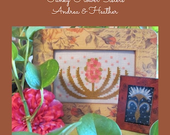 Funky Flower Sisters Andrea and Heather, Counted Cross Stitch Pattern