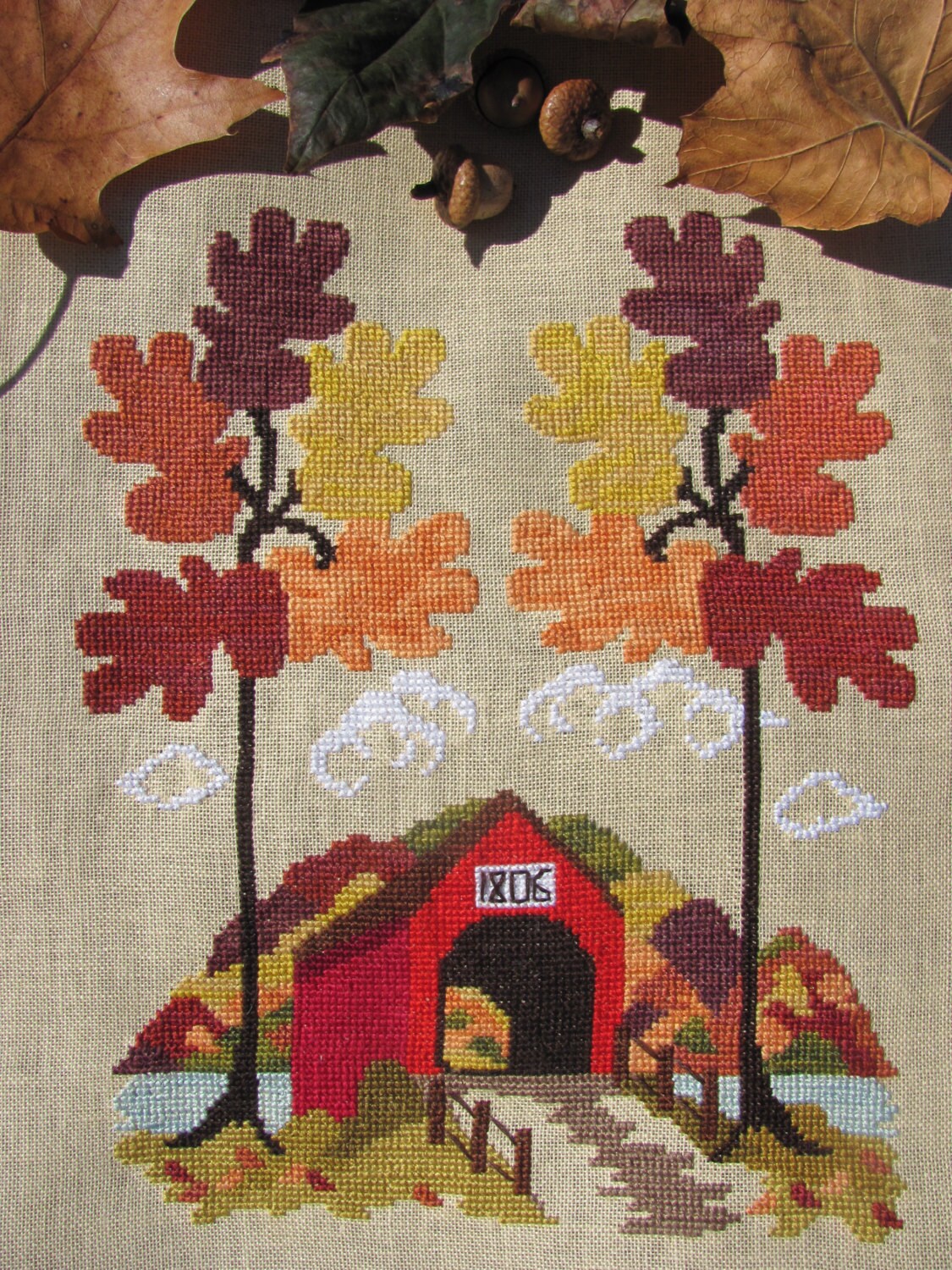 Autumn In Vermont counted cross stitch chart Etsy