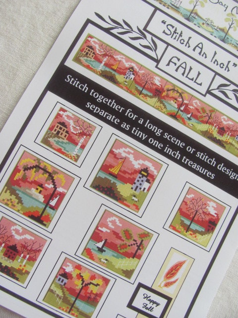 Stitch an Inch Fall Counted Cross Stitch Chart | Etsy