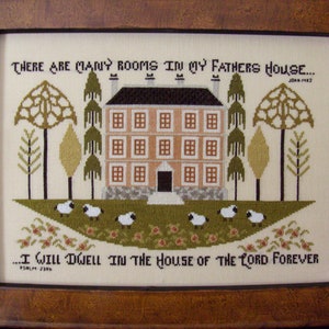In My Fathers House Counted Cross Stitch Design