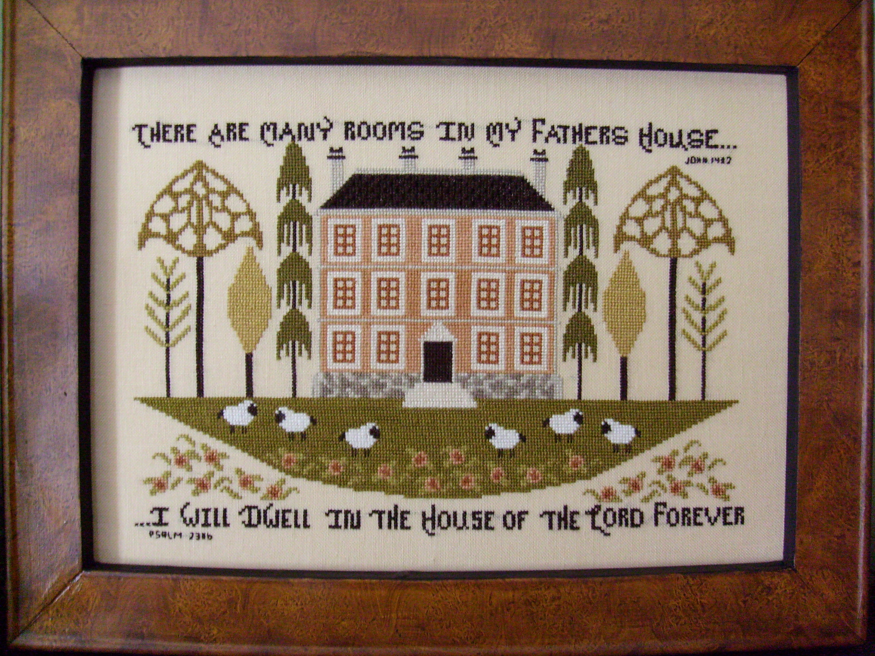 In My Fathers House Counted Cross Stitch Design