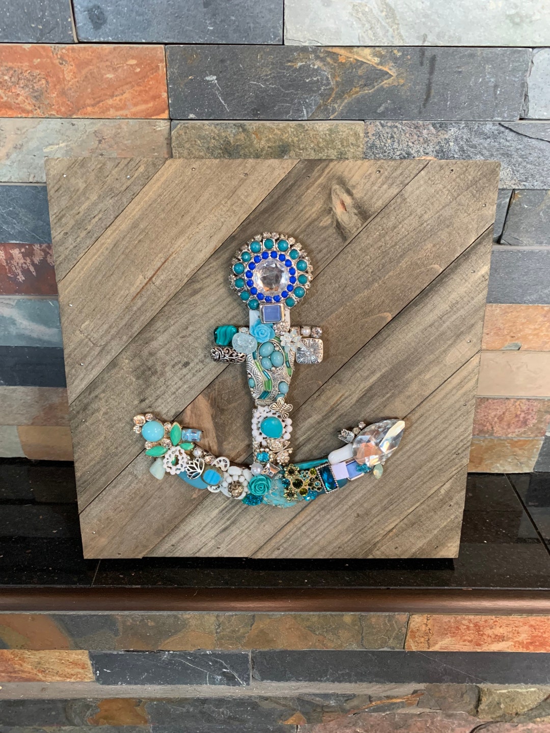 Society6 ケース Nautical Sparkle by Social Proper 10x10 Anchor Jewelry Art Nautical/art/pallet. **READ