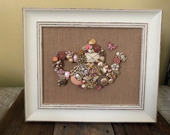8x10 Framed Teapot  **READ DESCRIPTION**