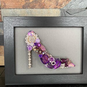 5x7 Framed jewelry shoe/art/decor  **READ DESCRIPTION**