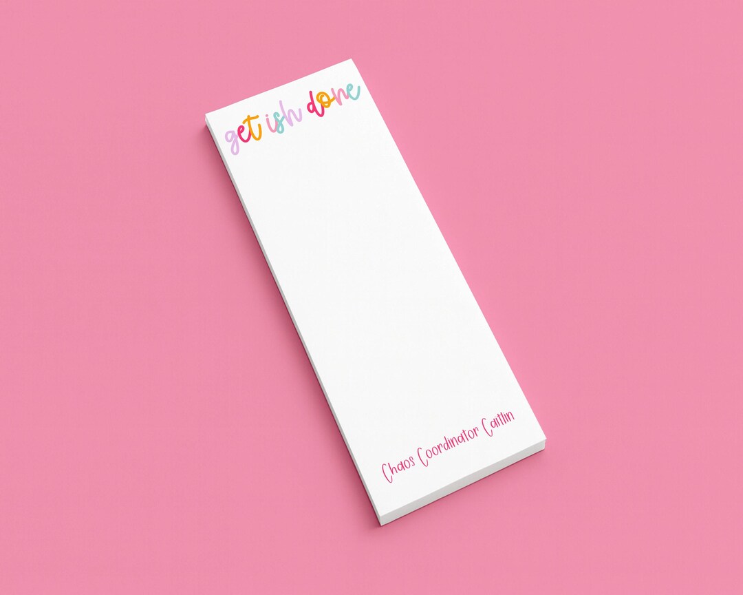 Personalized Skinny Notepad, Custom to Do List Notepad, Daily Planner ...