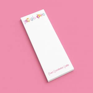 Personalized Skinny Notepad, Custom To Do List Notepad, Daily Planner Pad, Gift for Women, 3.75x9 Notepad