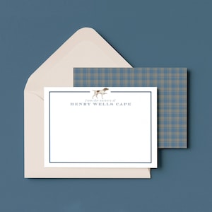 Personalized German Shorthaired Pointer Dog Stationery Cards Set Custom Notecards Gift Ideas for Baby Boy Teen Grad Men