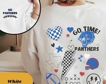 Custom Football Sweatshirt High School Team Mascot Sweatshirt School Team Game Day School Sweatshirt Favorite Team Logo Sweatshirt