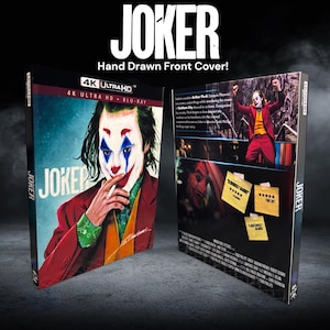 Joker Custom Hand-Drawn Slipcover Blu-Ray / 4K