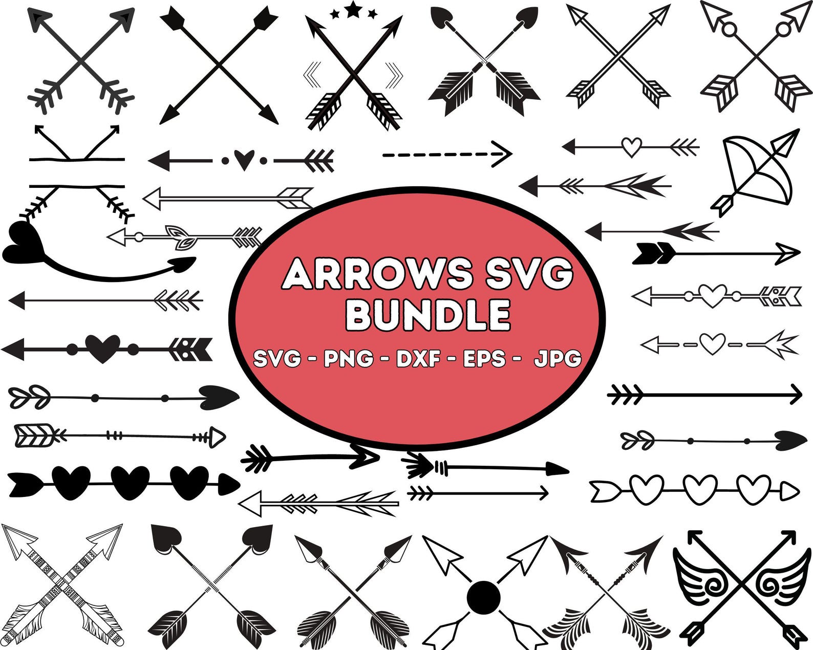 ARROW SVG Bundle, ARROWS Svg Cut Files for Cricut, Arrow Clipart ...