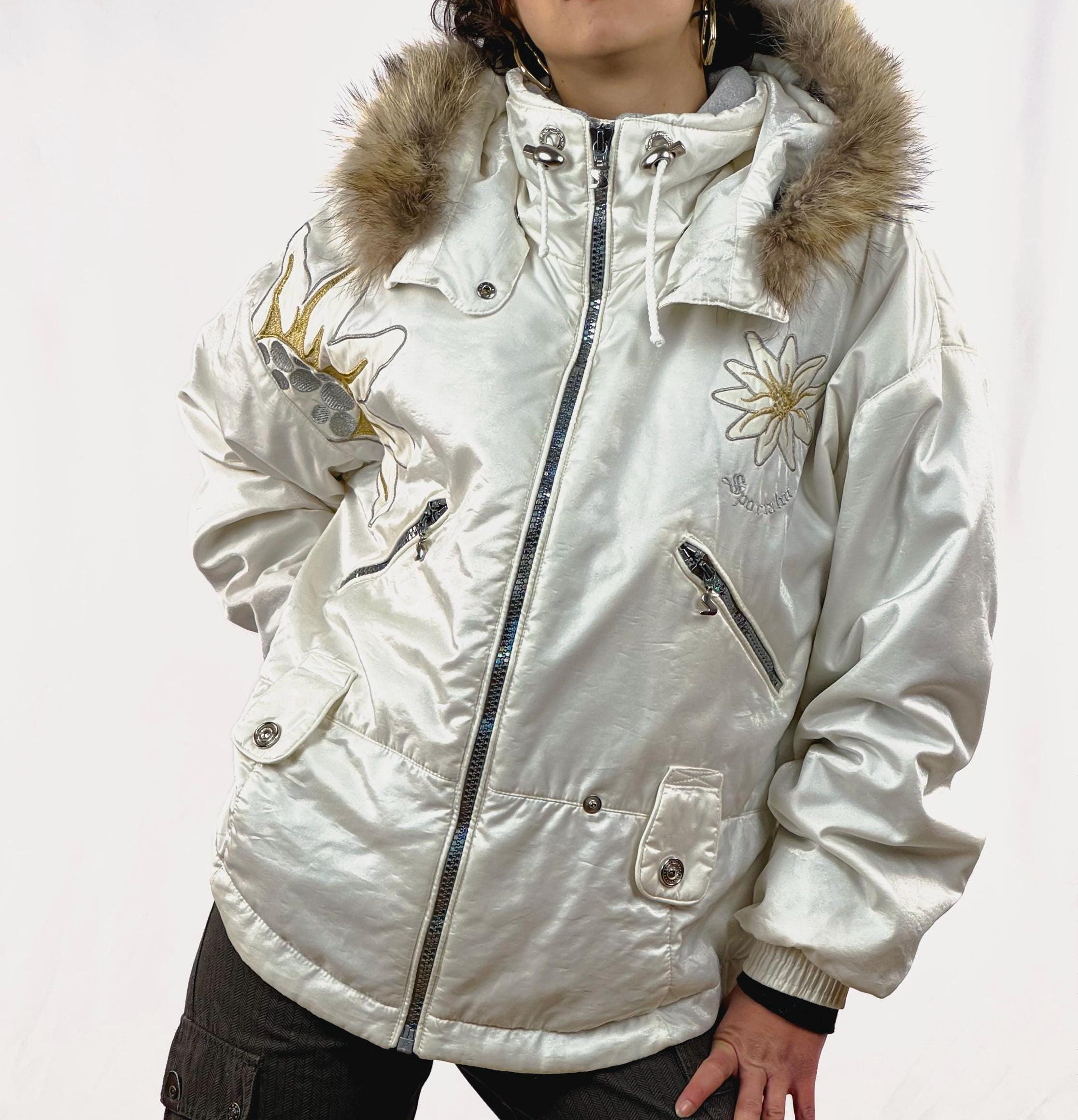 Hooded Embroidered Fur Jacket - Etsy Hooded Embroidered Fur Jacket - Etsy