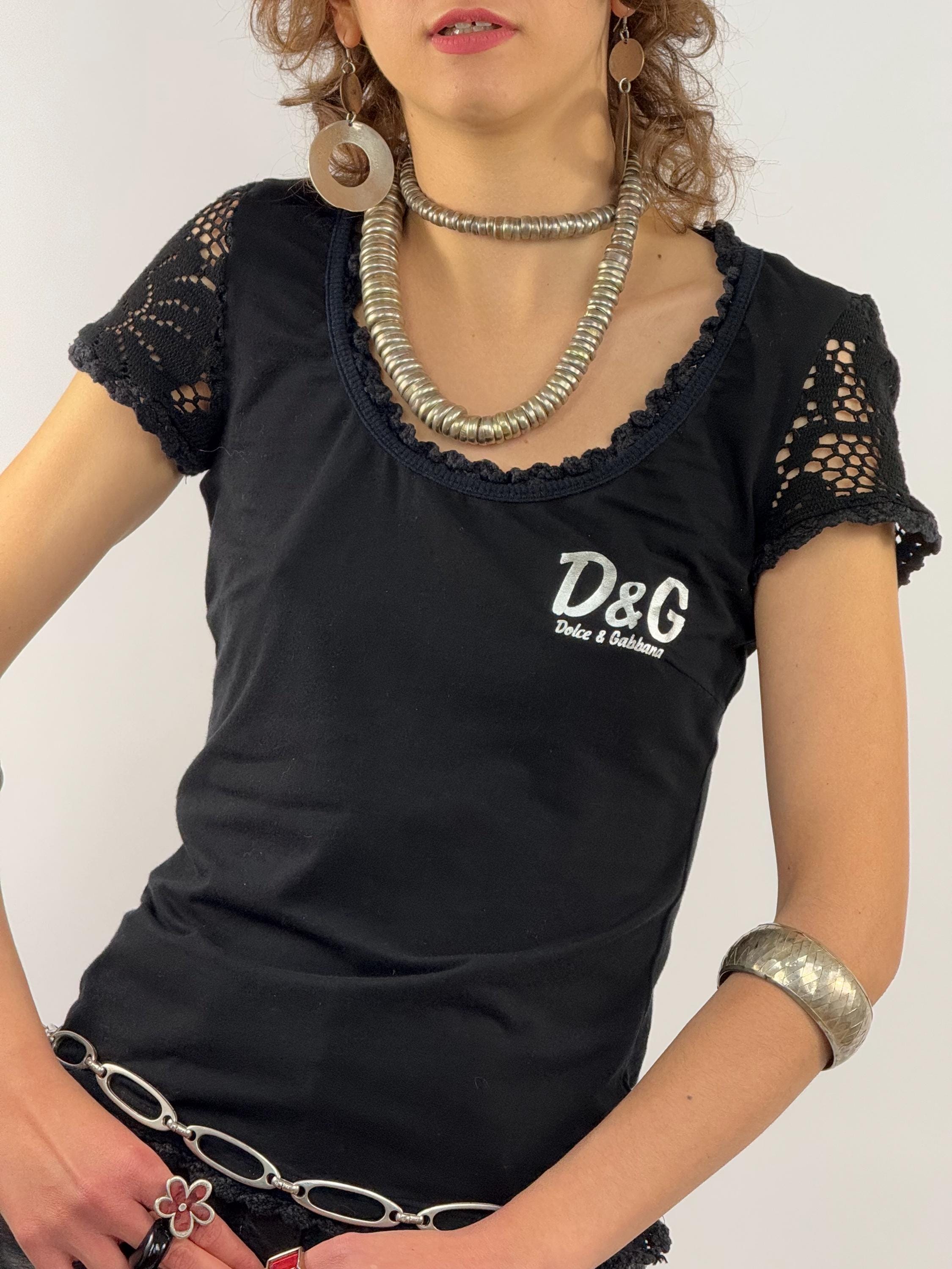 DOLCE & GABBANA LIZARD GEM ONE-SHOULDER TOP | Ciao Cherub