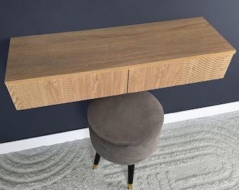 Floating Makeup Desk, Small Space Vanity, Minimalist Dressing Table, Modern Laptop Desk, Gift for Her