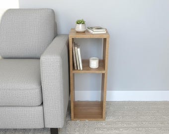 Mini Nachttisch, Moderner Nachttisch für schmalen Raum, Individueller Beistelltisch, Minimalistische Schlafzimmermöbel